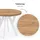 dekori.interiors Runder Ausziehbarer Tisch 90 x 76 x 90 cm Eiche Craft Golden/Weiß