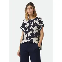 Comma, Kurzarmbluse blau 40