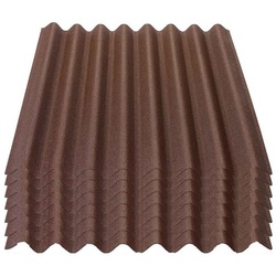 Onduline Dachpappe Onduline Easyline Dachplatte Wandplatte Bitumenwellplatten Wellplatte 7×0,76m2 – braun, wellig, 5.32 m2 pro Paket, (7-St) grün