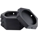 VEVOR 4 Stk. Nivellierpads für Wohnmobile Anhänger-Wagenheberpads aus Gummi 2300 kg belastbar (pro Pad) Wagenheber-Stabilisierungspad mit großer Oberfläche, ideal für runde Wagenheberfüße (254 mm)