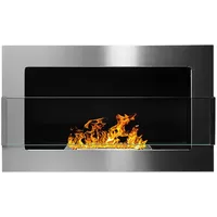 Selsey Astralis - Wandkamin / Bioethanol-kamin Mit Sicherheitsglas, Rechteckig, 65 X 40 Cm (inox)