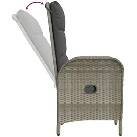 vidaXL Garten-Essgruppe 7-tlg. Grau