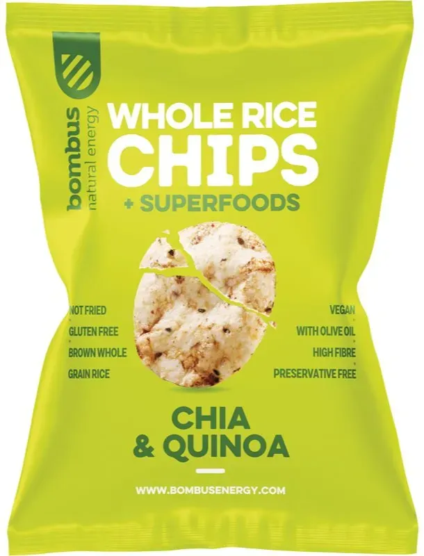 Bombus Whole Rice Chips Reischips Chia & Quinoa 60 g
