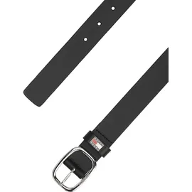 Tommy Hilfiger Oval Ledergürtel schwarz 85 cm