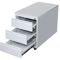 Lüllmann Büro Rollcontainer Bürocontainer mit 3 Schubladen Maße: 62x46x79cm