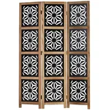 Homestyle4u Paravent, Braun, Holz, 120x170x2 cm, Wohnzimmer, Raumteiler & Paravents, Paravents