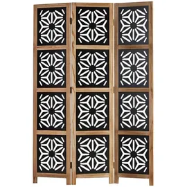 Homestyle4u Paravent, Braun, Holz, 120x170x2 cm, Wohnzimmer, Raumteiler & Paravents, Paravents