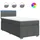 vidaXL Boxspringbett 90 x 190 cm Dunkelgrau