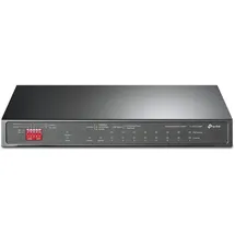 TP-Link TL-SG1210MP 10 Port Gigabit PoE LAN Switch (8 Gigabit PoE+ Ports, 1 Gigabit SFP Port, 123 W, IEEE-802.3af/at, Plug-and-Play, QoS, IGMP,lüfterlos) Schwarz
