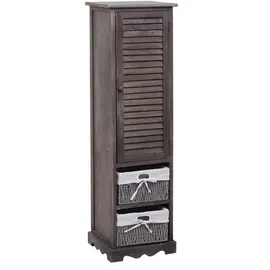 MCW Badezimmerkommode MCW-H20, Badezimmer Schrank Badschrank Badregal, 120x27x29cm Massiv-Holz ~ shabby