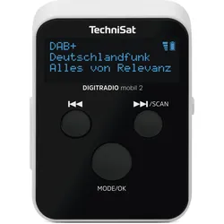 DAB+, FM Radio Tragbar  Digitradio mobil 2 (Schwarz, Weiß) 