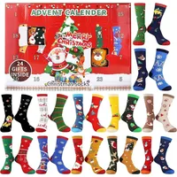 Jeasona Adventskalender Männer Socken 43-46 Weihnachtssocken Füllung 2024