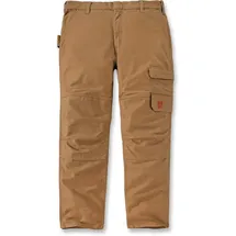 CARHARTT Relaxed Straight Cargo Dungaree Braun W36 L34