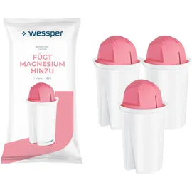 Wessper Classic Wasserfilter Kartuschen Weiß/Rosa 3 St.