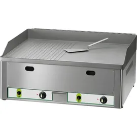KBS Fimar Gasgrillplatte 8KW 2 Heizzonen 1/2 glatt + 1/2 gerillt