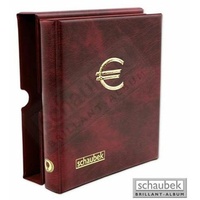 Schaubek Numismatik 2-Euro-Münzalbum, rot, mit Schutzkassette A-KO9501