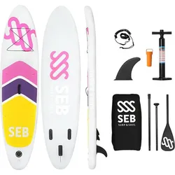 SEB SUP Board aufblasbar – Neon Pink 10,6 feet Komplettset Marine – Neon 320 CM