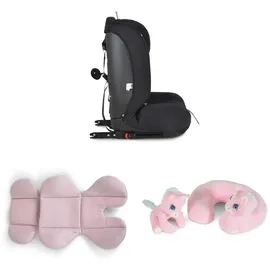 Moni Kindersitz i-Size i-Safe (76-150cm) Isofix, Top Tether, 13-fach verstellbar rosa