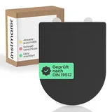 Toilettendeckel mit Absenkautomatik | Schwarz | D-Form | Duroplast