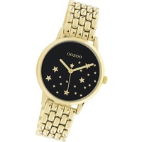 OOZOO Quarzuhr Oozoo Damen Armbanduhr Timepieces, (Analoguhr), Damenuhr Edelstahlarmband gold, rundes Gehäuse, mittel (ca. 34mm) goldfarben