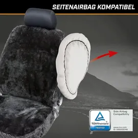 Walser Autositzbezug Lammfell Trish schwarz 1-teilig