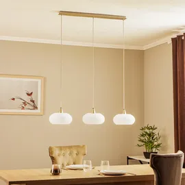 LUCANDE Sharvil 3-flg. 97 cm rund weiß Glas