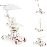 Byox Kinderroller Cornet 6 in 1 Multifunktionsroller Rutscher Musik Becherhalter weiß