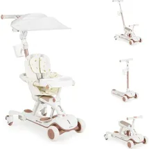 Byox Kinderroller Cornet 6 in 1 Multifunktionsroller Rutscher Musik Becherhalter weiß