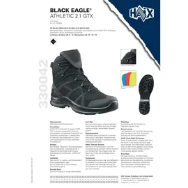 Haix Black Eagle Athletic 2.1 GTX mid/black: - UK 8.5 EU 43