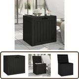 Vidaxl - Gartenbox Schwarz 55,5x43x53 cm Polypropylen - Gartenbox - Außenbereich Aufräumen - Gartenorganisation - Stauraum - Polypropylen