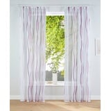 my home Gardine Dimona, Kräuselband (2 St), transparent, Voile, 2er-Set, Bestseller, Polyester, Wellen weiß 140 cm x 295 cm