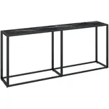 vidaXL Konsolentisch Schwarz Marmor-Optik 180x35x75,5 cm
