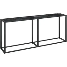 vidaXL Konsolentisch Schwarz Marmor-Optik 180x35x75,5 cm