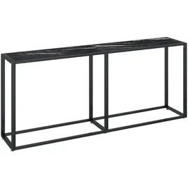 vidaXL Konsolentisch Schwarz Marmor-Optik 180x35x75,5 cm