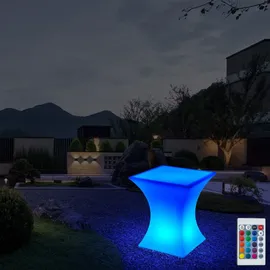 Eurotondisplay LED Gartenleuchte Kunststoff IP54 mit Fernbedienung RGBW