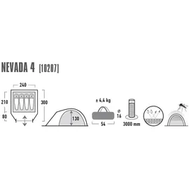 High Peak Nevada 4 hellgrau/dunkelgrau