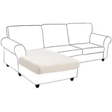 Rosnek Sofahusse Sofa Sitzbezug,Samt Sitzkissenbezug, Stretch,Schonbezug, Stretch Elastic Chaise Loung Sofahusse