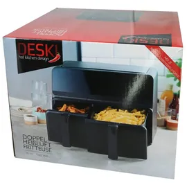 Westfalia Heißluft Fritteuse 9 L Doppelkammer schwarz