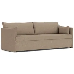 Audo - Offset Schlafsofa, 3-Sitzer, feuerstein (Yarn Collective Logan)
