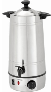 Bartscher Glühweintopf, 7 Liter, Heißgetränkespender aus Edelstahl, mit stufenloser Temperaturregelung, Maße: 275 x 260 x 490 mm