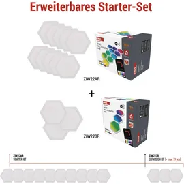 EMOS Smart Hexagon Wandleuchte (10 Stk) 1,5m Kabel Weiß