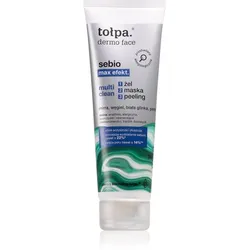 Tołpa Dermo Face Sebio Max Efect Reinigungsmaske und Peeling für problematische Haut, Akne 100 ml