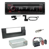 Kenwood KDC-BT450DAB Bluetooth DAB CD Einbauset für BMW 5er E39 bis 09/2000