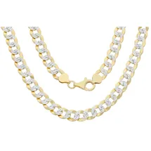 FIRETTI Kette ohne Anhänger "Schmuck Geschenk Silber 925 Halsschmuck Halskette Panzerkette" Gr. 45, silber (gelbgoldfarben, silberfarben), Halsketten, Herren, 45, Silber 925 (Sterlingsilber), B: 8mm, B:8mm