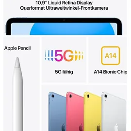 Apple iPad 10,9" (10. Generation 2022) 256 GB Wi-Fi + Cellular gelb