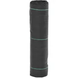 vidaXL Unkrautvlies, Gartenvlies gegen Unkraut, Unkrautfolie Wasserdurchlässig UV-stabilisiert, Unkrautflies Mulchfolie Bodengewebe, Schwarz 0,5x25m PP
