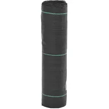 vidaXL Unkrautvlies, Gartenvlies gegen Unkraut, Unkrautfolie Wasserdurchlässig UV-stabilisiert, Unkrautflies Mulchfolie Bodengewebe, Schwarz 0,5x25m PP