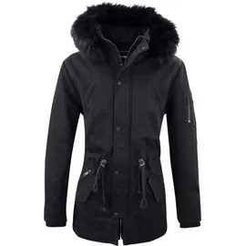 trueprodigy Julius F Damen Winterjacke hochschließender Kragen Schwarz S - Schwarz - S