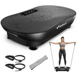 MERACH Vibrationsplatte Vibrationsplatte leise & kompakt - Ideal für Zuhause, 150 W, 99 Intensitätsstufen, (Inkl. Fernbedienung, 150W Motor, 99 Stufen, LED-Display, 1 tlg., Platzsparend, Heimtrainer für Ganzkörpertraining & Durchblutung), max. Benutzergewicht 150kg schwarz