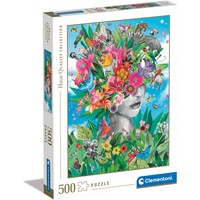 CLEMENTONI 35526 Collection – Head in The Jungle – 500 Teile – Puzzle, vertikal, Spaß für Erwachsene, Made in Italy, Mehrfarbig